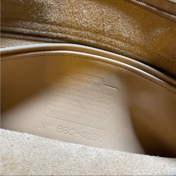 Vintage 90s Coach soho fletcher flap leather butter yellow crossbody bag 4150 - Picture 5 of 7